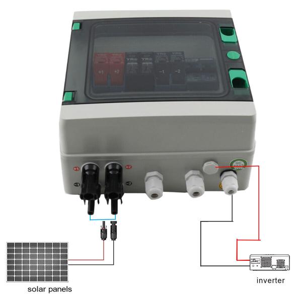 15A Solar PV Combiner Box Circuit Breaker 2 Strings Plastic 550VDC Solar Panel