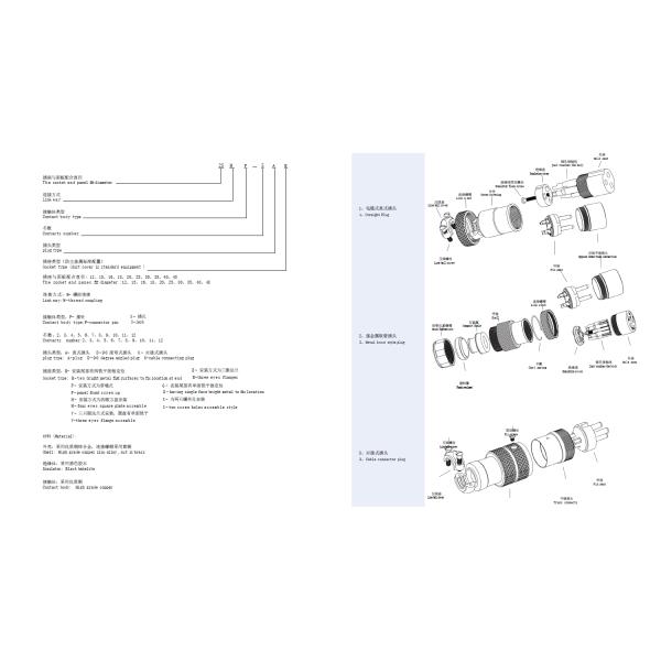 Circular Aviation Connectors Solder Panel Mount Socket PCB Male Female Connectors