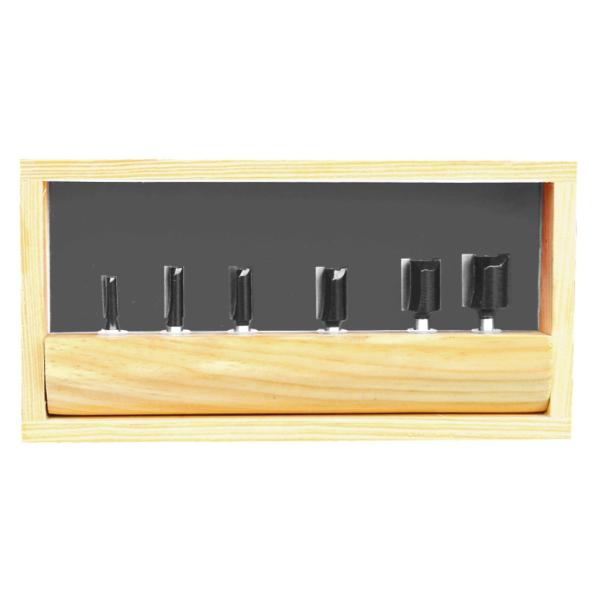 Buy Straight 6pcs TCT Router Bit Set With 1/4 Or 1/2 Shank Betop Tools at wholesale prices