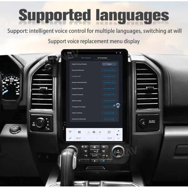 Android Auto Head Unit For Ford Raptor F150 F250 / F350 / F450 2015-2020 Touch Screen 14.5 Inch GPS Navigation Carplay