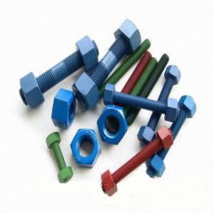 China Xylan Fluoropolymer Coated Stud Bolts and Nuts on sale
