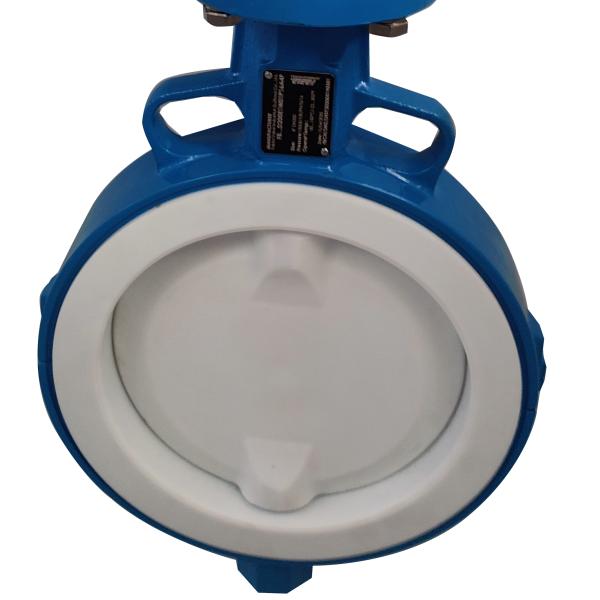 Pn 16 Pneumatic Rubber Lined Butterfly Valve PTFE-Lined Butterfly Valve Corrosion Resistance for Chemical Processing