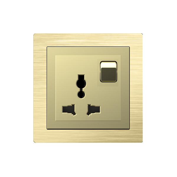Buy OEM ODM Electrical Power Socket , 13A Three Pin Socket With Switch at wholesale prices
