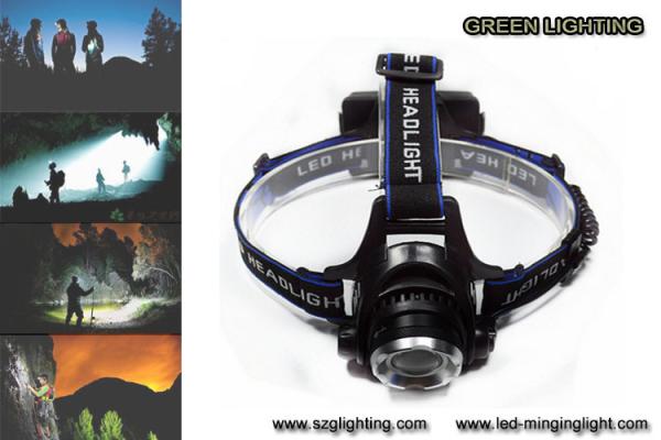 Buy 1000lumen CREE XML T6 LED rechargeable headlamp with adjustable lighting spot at wholesale prices