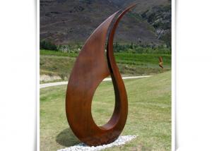 China Professional Contemporary Corten Steel Sculpture , Large Abstract Metal Sculpture on sale