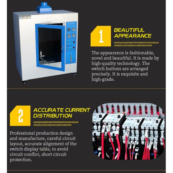 Touch Screen Material Standard Needle Flame Tester for Electrical Appliance Test
