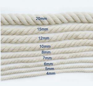 Quality Twist Braided 100% Natural Cotton Rope Macrame 3mm Specifications 2mm-60mm for sale