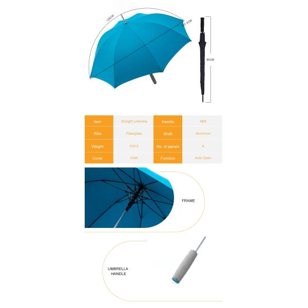 50 Inch Auto Open Close Golf Umbrella Straight Pattern