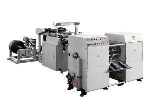Quality Double Lines Garbage Bag On Roll Making Machine With Corless Rewinder for sale