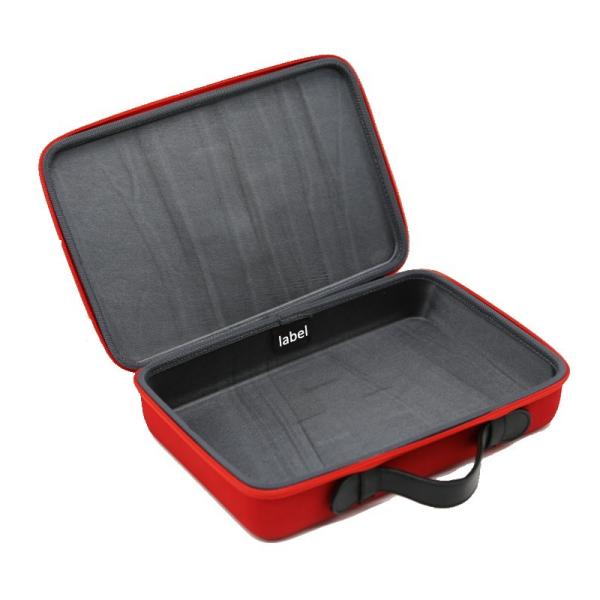 Red EVA First Aid Case with PU Carrying Handle and Embroidery Logo