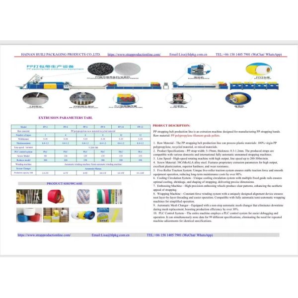 Automated PP packing belt making machine 5-19mm PP PET strapping production line for automatic packaging machines