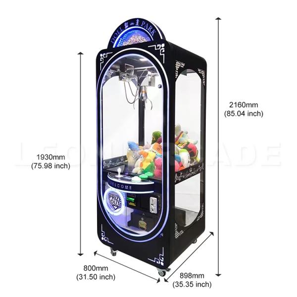 Playfun Black Metal Full Mounted or Unmounted Shopping Mall Cheap Arcade Prize Gift Game Crane Claw Machine