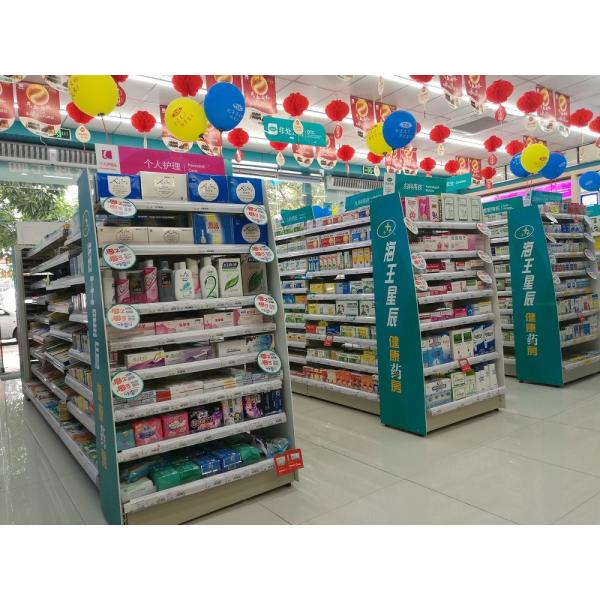 350mm Depth Medicine Display Rack , medical store racks 600mm 700mm Length