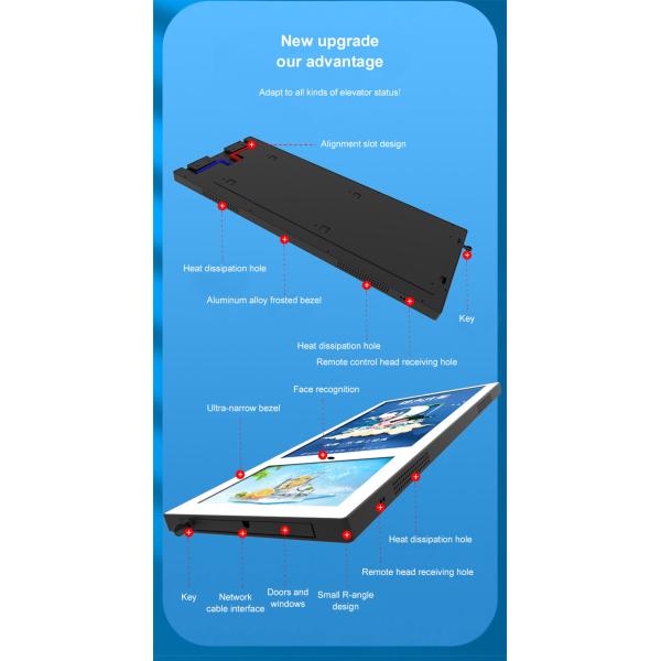 21.5 Inch 4G Elevator Screen Advertising Display Digital Signage 1920x1080 Resolution
