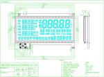 Negative HTN Blue 1/3 BIAS Transmissive 7 Segment Lcd Display Module