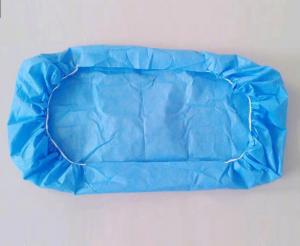 China Eco Friendly Blue Disposable Fitted Bed Sheets With 2 Elastics on sale