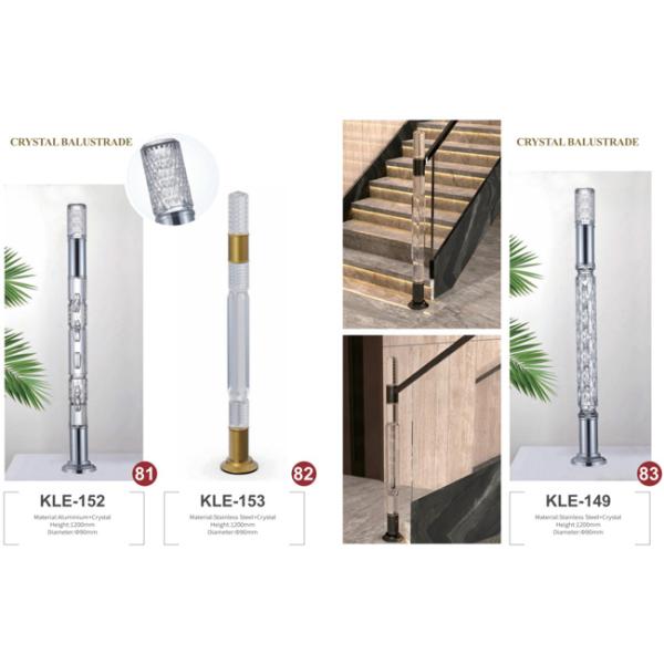 Crystal Hand Railing Acrylic Stair Balustrade Crystal Newel Post Rail Post Acrylic Baluster For Stair Railings