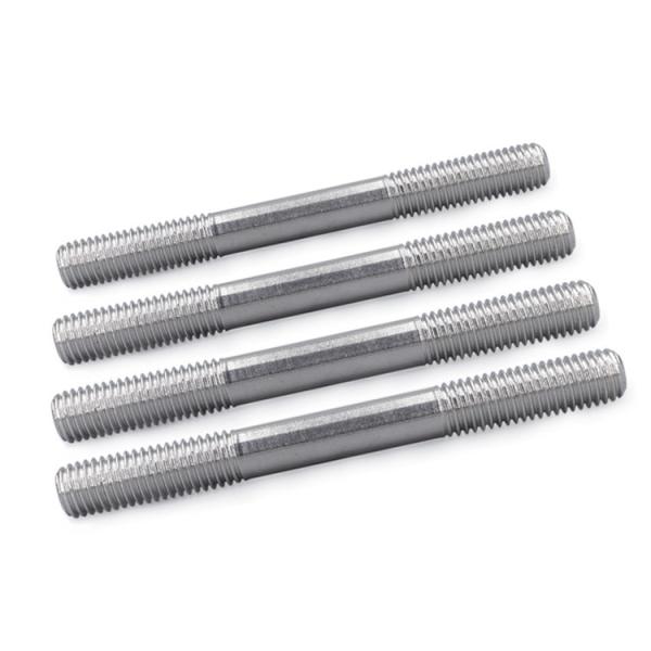 White Zinc Plated Double End Threaded Rod Preventing Corrosion Convenient Use