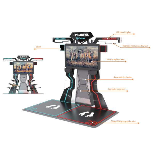 Rated load 400kg FPS Arena 9D Virtual Reality Simulator For Game Center