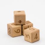 30MM Educational Number Sorting Board Cube Blocks Wooden Learning Number Block