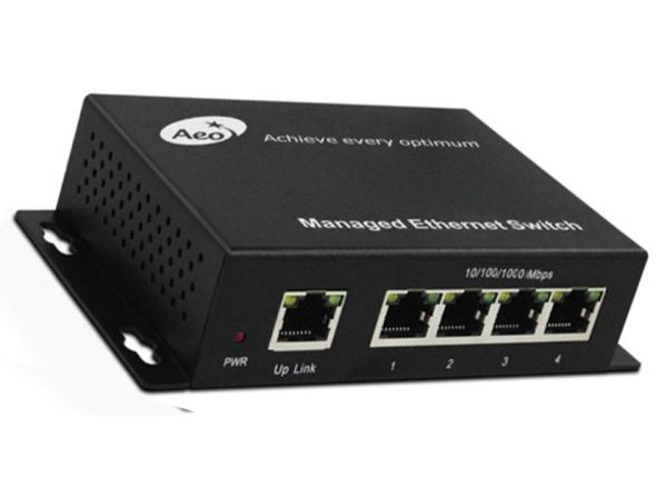 Buy 4 Port Gigabit Ethernet Network Switch  IPC Extender 250m VLAN CBIT Support at wholesale prices