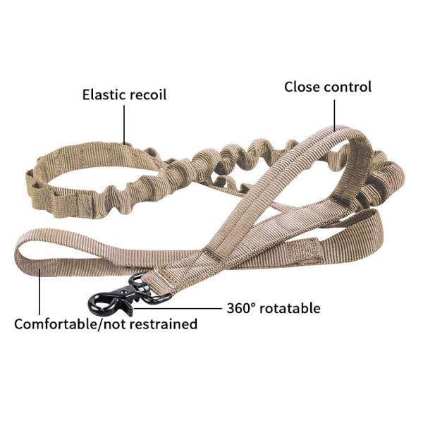 Black Sustainable Nylon Leashes OEM ODM Training Leashes For Puppies