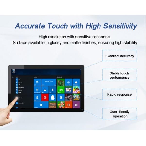 21.5 Inch Rack-mounted Server Monitor Touches Panel Pc I3 I5 I7 RS232 RS485 GPIO Touch Screen All in One Industrial PC