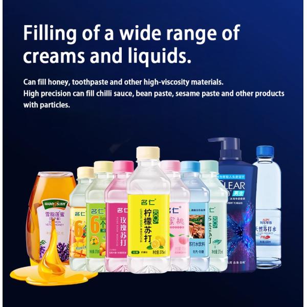 High-Viscosity Double Head Horizontal Semi-Auto Filling Machine with Funnel for Oil Beverage Medical Chemical 500ml Packaging