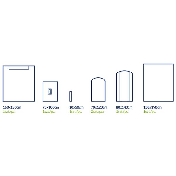 Around Aperture With High Absorbent SMF 50g To 60g SBPP + PE / SMS / SMMS + SMF Disposable Sterile Surgical Urology Pack