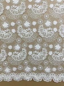 Quality hot sale fashion embroidery lace fabric for wedding dress for sale