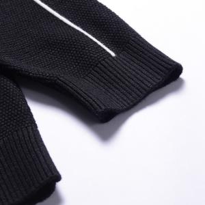 Quality High Quality Black Knit Sweater Custom Men Clothing Knit Winter Man Zipper Sweater for sale