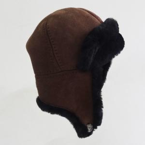 China Trapper Winter Sheepskin Hats Unisex Plush Plain Custom Winter Hat on sale