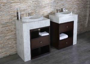 China Double Solid Surface Countertops , Marble Vanity Tops Surface Polished on sale