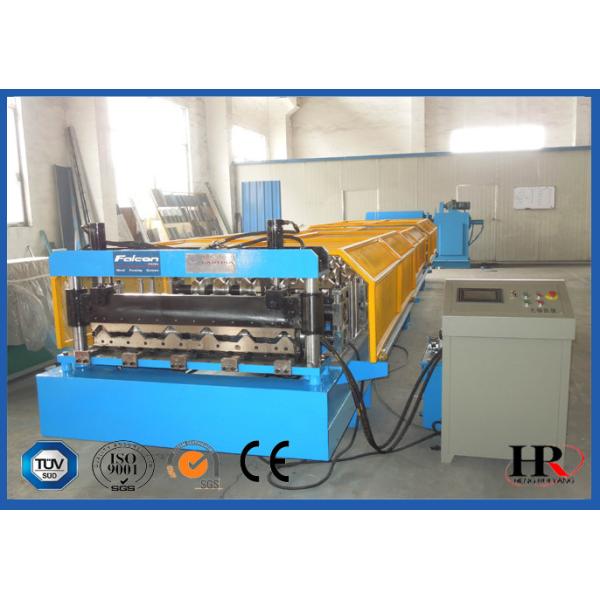 PLC Control Sheet Roll Forming Machine , Wall Panels Roll Forming Line
