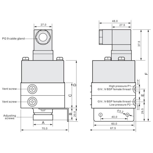 20 Bar Differential Pressure Switches For Monitoring Pump Boiler Flow Filter Conditions