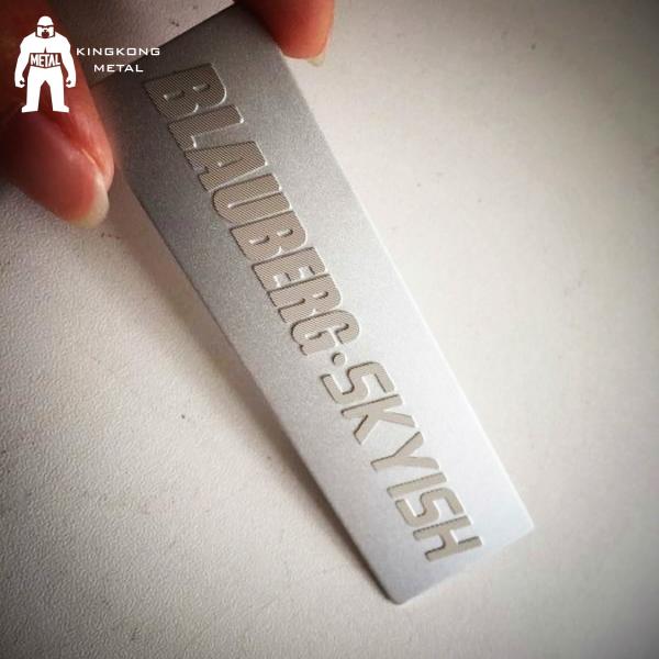 Buy Laser Engraved Small  Stainless Steel Metal Tags  For Handbags Blue / Brown Color at wholesale prices