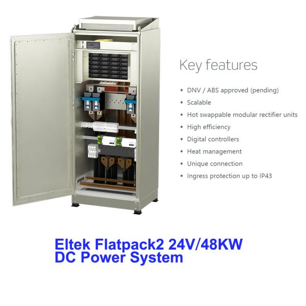 IP43 Cabinet Smartpack2 Controller Eltek Flatpack Power System 24/1800 HE Rectifier
