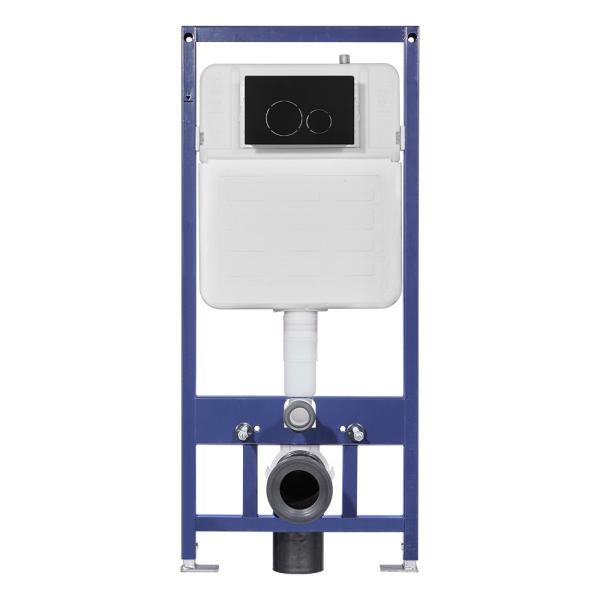 Space Saving Concealed Toilet Cistern With Adjustable Flush Button And Flush Pipe