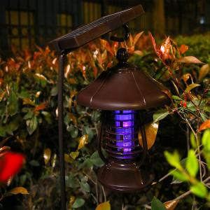 China Solar Powered Led Light Pest Bug Zapper Insect Mosquito Killer Lamp Garden Lawn on sale