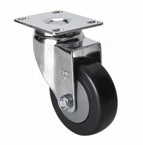 Quality 75mm Diameter Single Ball Bearing Plate Swivel PU Caster 3713-67 with Smooth Movement for sale