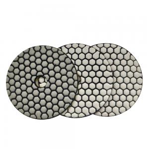 China Round Diamond Tools 3 Steps Dry/Wet Flexible Polishing Pads with Good Performance on sale