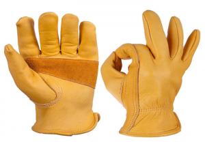 China Construction Leather Safety Gloves , Split Leather Work Gloves S - 2XL on sale