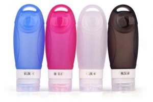 Quality Large 89ml Travel Bottles Portable Squeeze Silicone Package Bottles with Suction Cup and Hanger for sale