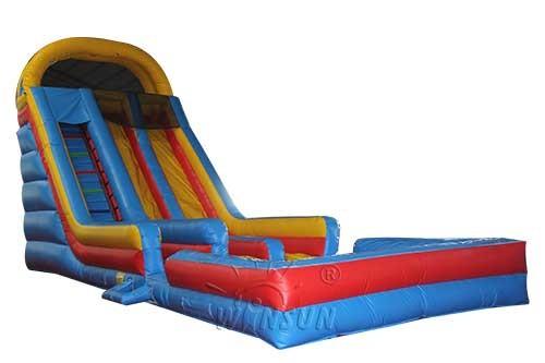 Buy Customized Size Large Inflatable Slide Dry N Wet Slide With Pool For Amusement Parks at wholesale prices