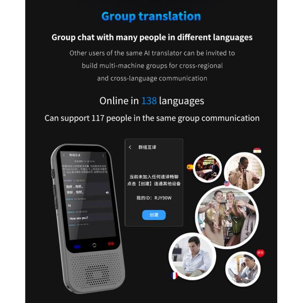 2025 S80PRO Language Translator Device 138 Languages Voice Portable Online Offline Translation