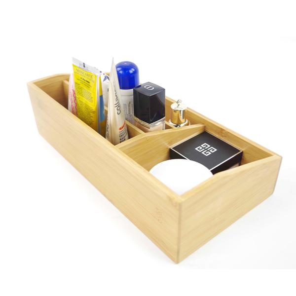 CE Certificate Modern Bamboo Desk Storage Organizers Set with Removable Dividers