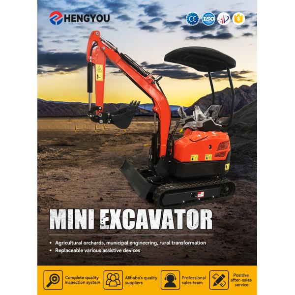 Free Shipping Farm 2 Ton Cheap Excavator Mini Excavator with Cab Drill Crusher Attachments