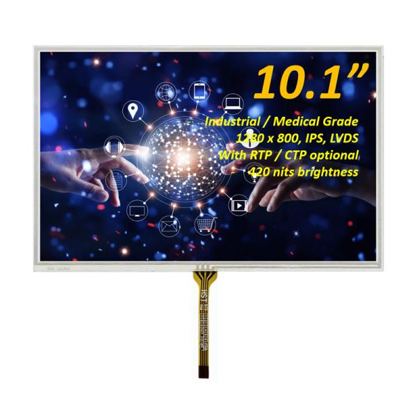 Buy 10.1 Inch TFT LCD Display 1280x800 Resolution With Resistive Touch Panel at wholesale prices