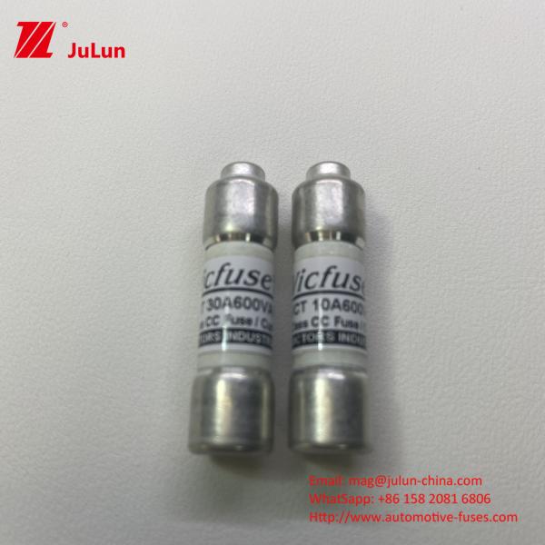 Buy Power Fuse PV 7A 8A 10A Ceramic Vehicle Fuses High Interrupt Current Limiting Function Dc Fault Current 50KA at wholesale prices