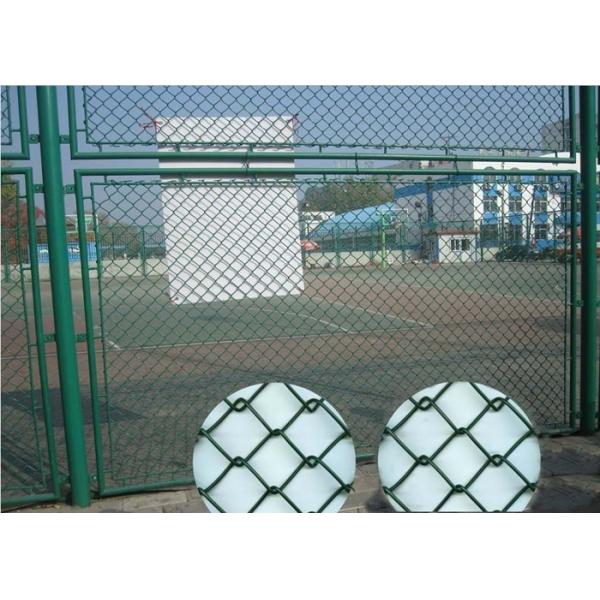 Black PVC Coated Chain Link Mesh Fence 1mm-7mm Wire Diameter Waterproof